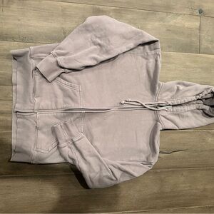 TNA Cozy Fleece Zip-Up in Light Gray